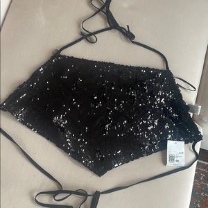 Black Sequin Top